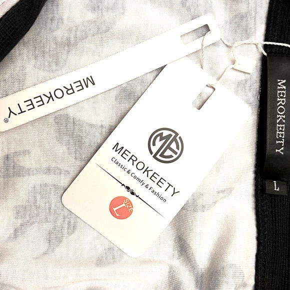 Black and White Cheetah Print Tunic Length Knit Cardigan or Duster L NWT - Picture 11 of 14